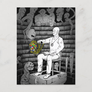 Cube Magie mit Monstern Postkarte