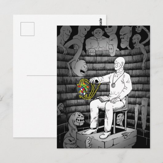 Cube Magie mit Monstern Postkarte (Vorne/Hinten)