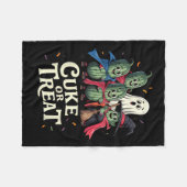 Cube oder Leckerei - lustiges Halloween-Cuber-Kost Fleecedecke (Vorderseite (Horizontal))
