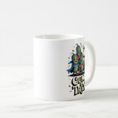 Cube oder Leckerei - lustiges Halloween-Cuber-Kost Kaffeetasse (VorderseiteRechts)
