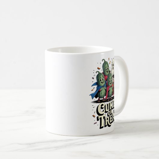 Cube oder Leckerei - lustiges Halloween-Cuber-Kost Kaffeetasse (VorderseiteRechts)