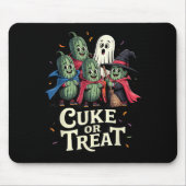 Cube oder Leckerei - lustiges Halloween-Cuber-Kost Mousepad (Vorne)