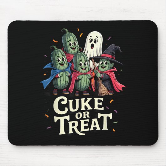 Cube oder Leckerei - lustiges Halloween-Cuber-Kost Mousepad (Vorne)