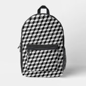 Cube Pattern Backpack Bedruckter Rucksack (Vorderseite)