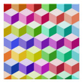 Cube Pattern Multicolored Poster (Vorderseite)