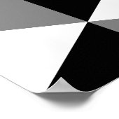 Cube Pattern Schwarz-weiß & grau Poster (Ecke)