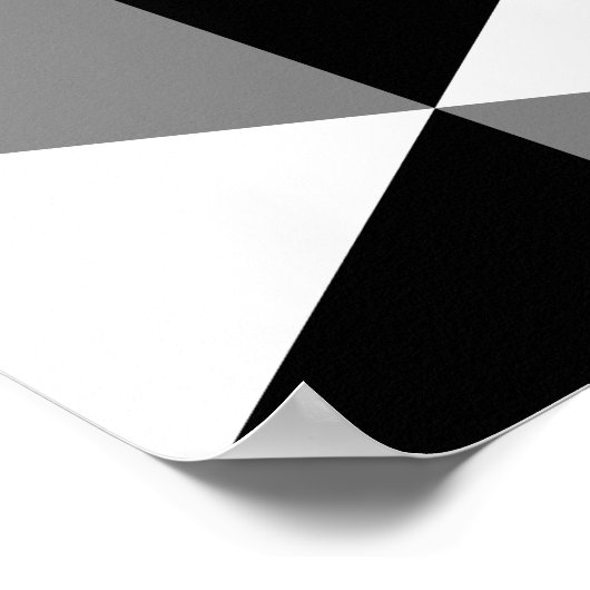Cube Pattern Schwarz-weiß & grau Poster (Ecke)
