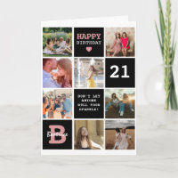 Cube Personalisiert Text & Foto Grid Geburtstag