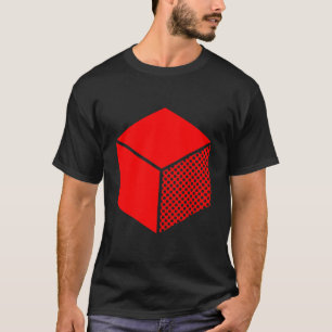 Cube - Rot auf Dunkel T-Shirt