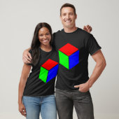 Cube - Rot, Grün und Blau T-Shirt (Unisex)