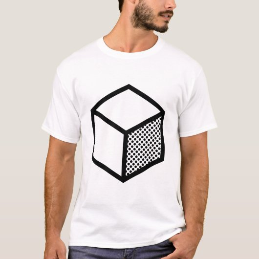 Cube - Schwarz in Weiß T-Shirt (Vorderseite)