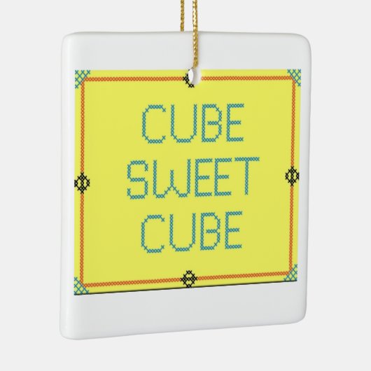 Cube Sweet Cube | Spaß am Arbeitsplatz Keramikornament (Rechts)