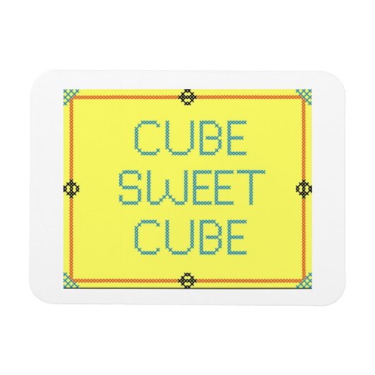Cube Sweet Cube | Spaß am Arbeitsplatz Magnet (Horizontal)