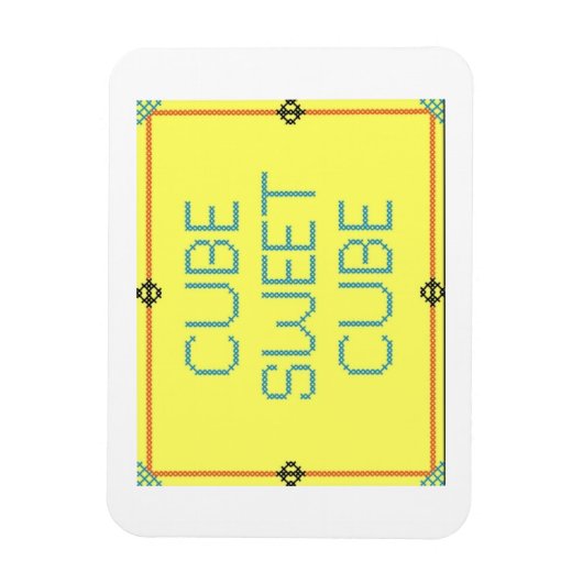Cube Sweet Cube | Spaß am Arbeitsplatz Magnet (Vertikal)