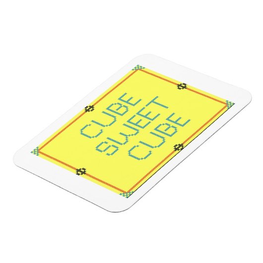 Cube Sweet Cube | Spaß am Arbeitsplatz Magnet (Linke Seite)