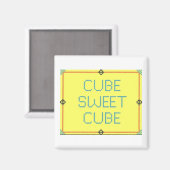 Cube Sweet Cube | Spaß am Arbeitsplatz Magnet (Vorderseite/Rückseite)
