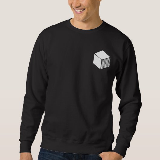 Cube - Weiß auf Dunkel Sweatshirt (Vorderseite)