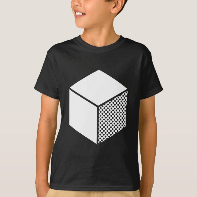 Cube - Weiß auf Dunkel T-Shirt (Vorderseite)