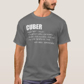 Cuber Definition Puzzle Solving Cube Speed Cubing T-Shirt (Vorderseite)