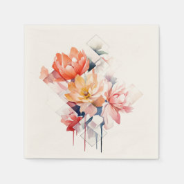 Cubes&Flowers: Personalized Wedding Napkins Serviette
