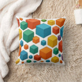 Cubes galore on white Throw Cushion Kissen (Decke)