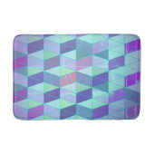 Cubes in dreieckiges geometrisches Muster Badematte (Vorderseite)