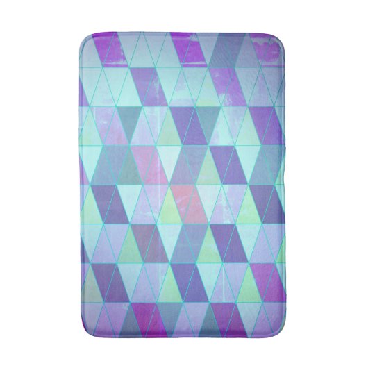 Cubes in dreieckiges geometrisches Muster Badematte (Vorderseite Vertikal)