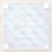 Cubes in dreieckiges geometrisches Muster Glasuntersetzer (Rückseite)