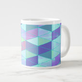 Cubes in dreieckiges geometrisches Muster Jumbo-Tasse (Vorderseite Rechts)