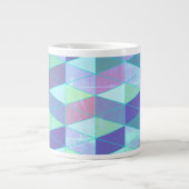 Cubes in dreieckiges geometrisches Muster Jumbo-Tasse (Vorderseite)