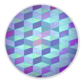 Cubes in dreieckiges geometrisches Muster Keramikknauf (Vorderseite)