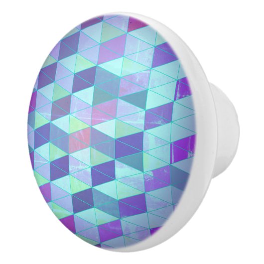 Cubes in dreieckiges geometrisches Muster Keramikknauf (Rechts)