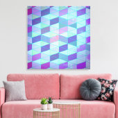 Cubes in dreieckiges geometrisches Muster Leinwanddruck (Insitu (Wohnzimmer))