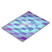 Cubes in dreieckiges geometrisches Muster Notizblock (Linke Seite)