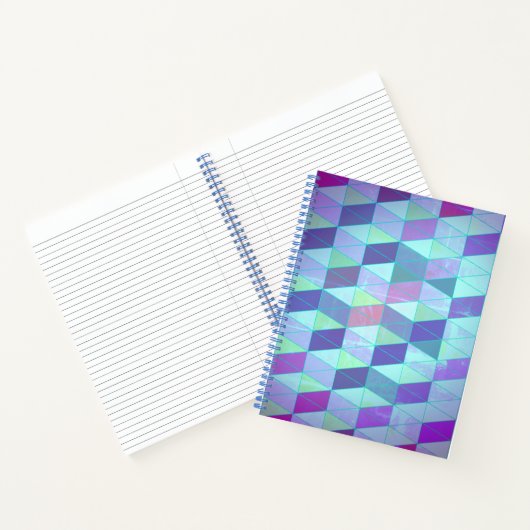 Cubes in dreieckiges geometrisches Muster Notizblock (Innenseite)