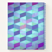 Cubes in dreieckiges geometrisches Muster Notizblock (Rückseite)