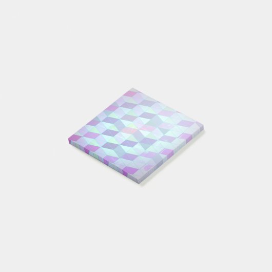 Cubes in dreieckiges geometrisches Muster Post-it Klebezettel (angewinkelt)