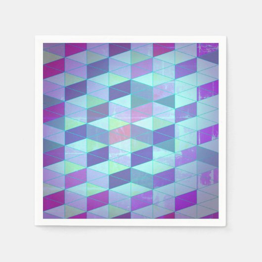 Cubes in dreieckiges geometrisches Muster Serviette (Vorderseite)