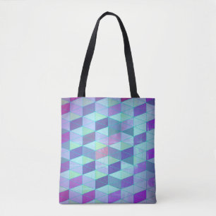 Cubes in dreieckiges geometrisches Muster Tasche
