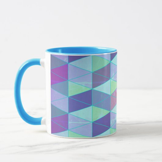 Cubes in dreieckiges geometrisches Muster Tasse (Links)