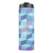 Cubes in dreieckiges geometrisches Muster Thermosbecher (Vorderseite)