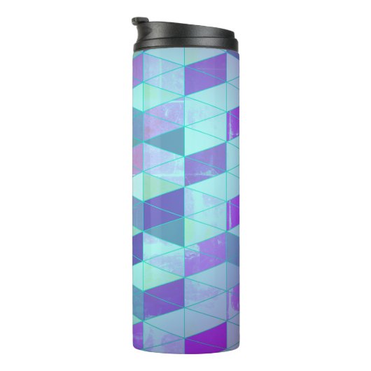 Cubes in dreieckiges geometrisches Muster Thermosbecher (Nach rechts gedreht)