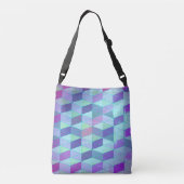 Cubes in dreieckiges geometrisches Muster Tragetaschen Mit Langen Trägern (Rückseite)