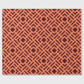 Cubes Orange Brown Minimal Muster Geschenkpapier (Flach)
