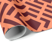 Cubes Orange Brown Minimal Muster Geschenkpapier (Rolleneckpunkt)