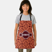 Cubes Orange Brown Minimal Muster Schürze (Insitu)