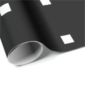 Cubes Schwarz-Weiß-Muster elegant Geschenkpapier (Rolleneckpunkt)