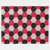 Cubic 3d-Muster Fleecedecke (Vorderseite (Horizontal))