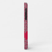 Cubic your name Polymer rotes Muster Case-Mate iPhone Hülle (Hinten/Links)