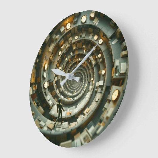 Cubicle Descent of Deadlines Wall Clock Große Wanduhr (Winkel)